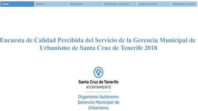 Encuesta de Calidad de Gerencia de Urbanismo de Santa Cruz de Tenerife